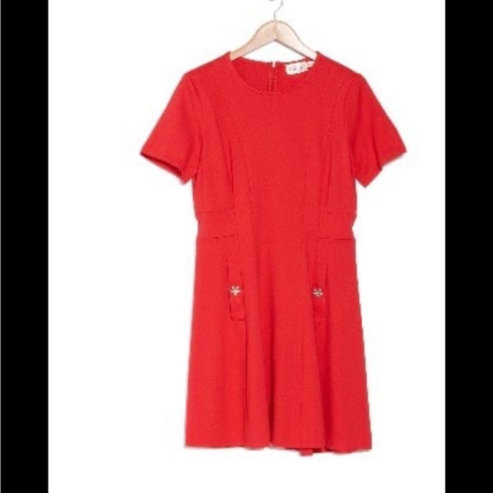 NEW Eliza J Short Sleeve Pocket Fit & Flare Dress